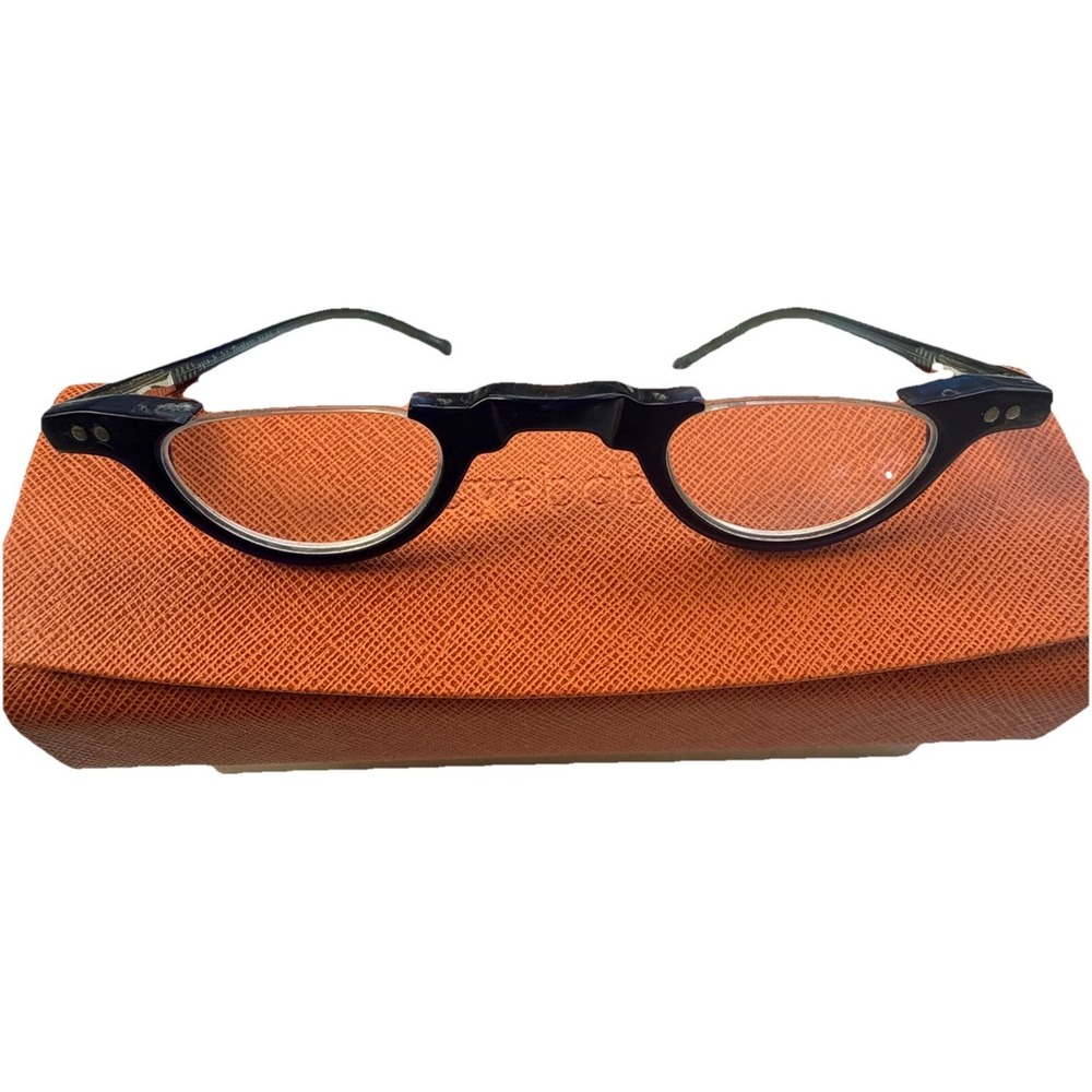 Eyebobs Retro Eyeglasses Optical Frames & Eyebob Hard Case-Vintage Blue/Green